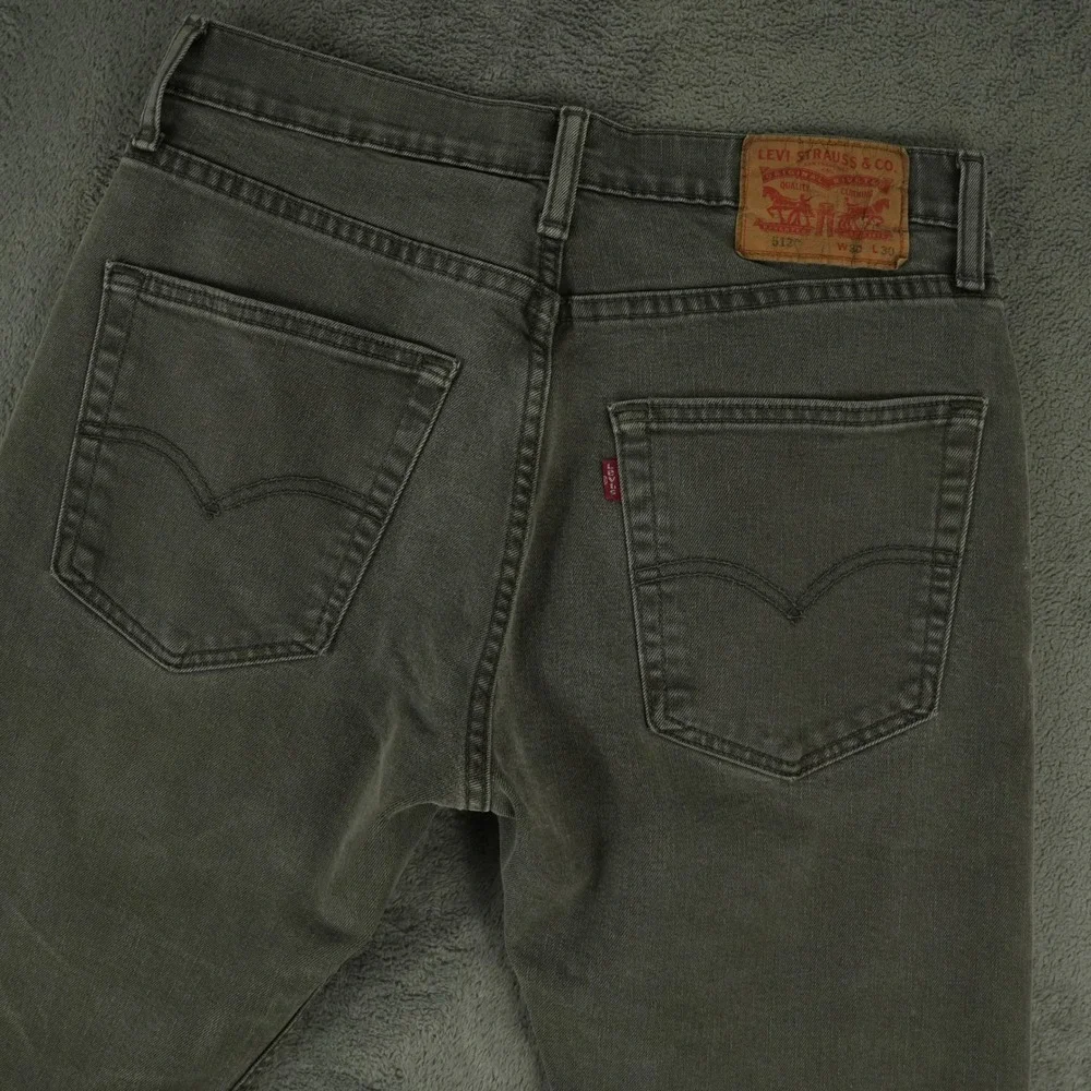 Levi's 512 Slim Taper Jeans Mens Fits 31x28.5 Gray Stretch Denim Pants